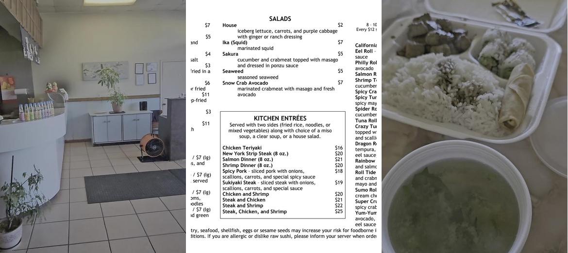 Sakura Cafe Menu